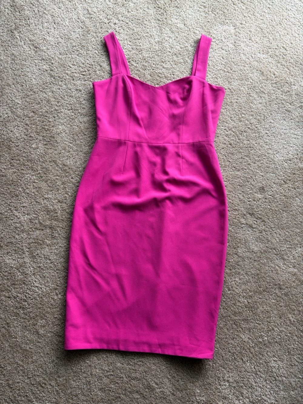 Dress the Population Fuchsia Pink Nicole Midi Sheath Dress